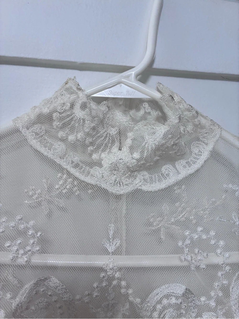 Vintage Alfred Angelo Wedding Dress Ivory Lace Cottagecore Victorian Style